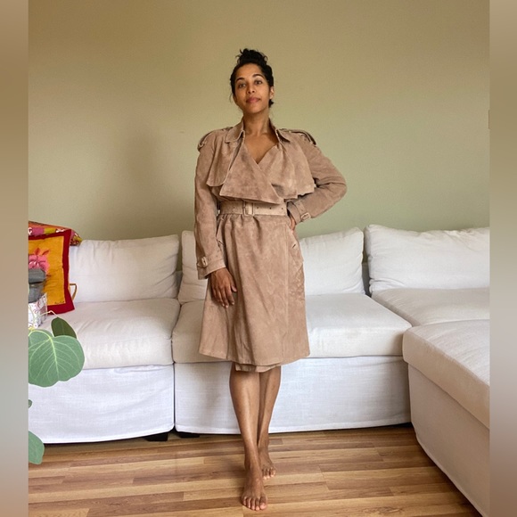 Burberry Sanbridge Suede Wrap Trench coat - Picture 9 of 10